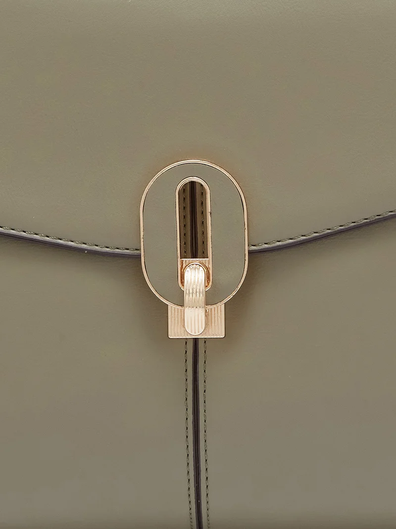 globus  Globus Women Olive Solid Casual Handheld Bag  | Best Price UAE